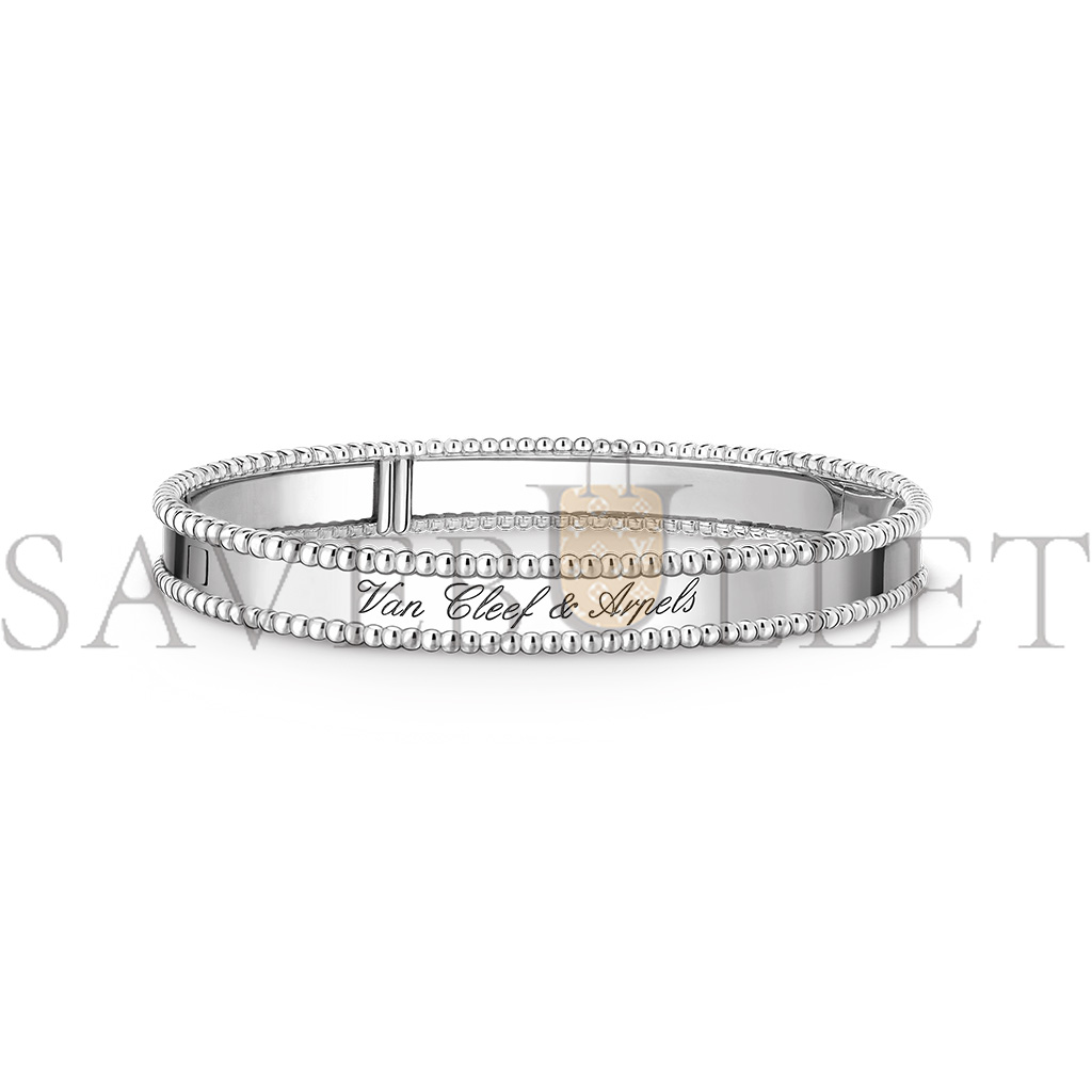 VAN CLEEF ARPELS PERLÉE SIGNATURE BRACELET, MEDIUM MODEL - WHITE GOLD  VCARP3K800